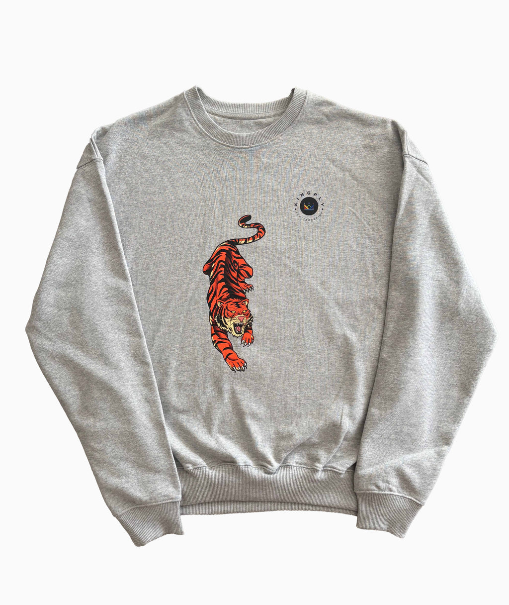 Kingply Tiger Strike Crew Neck Sweatshirt