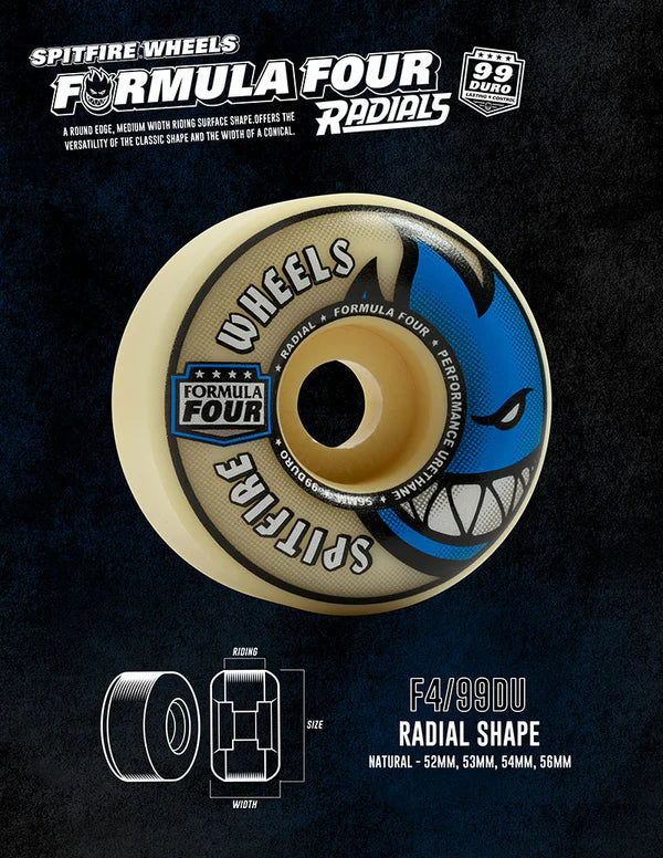 Spitfire Wheels - F4 99A Radial 54mm